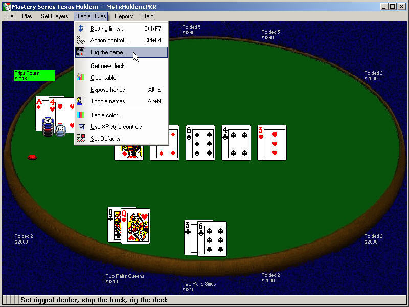 MS Texas Holdem Screenshot